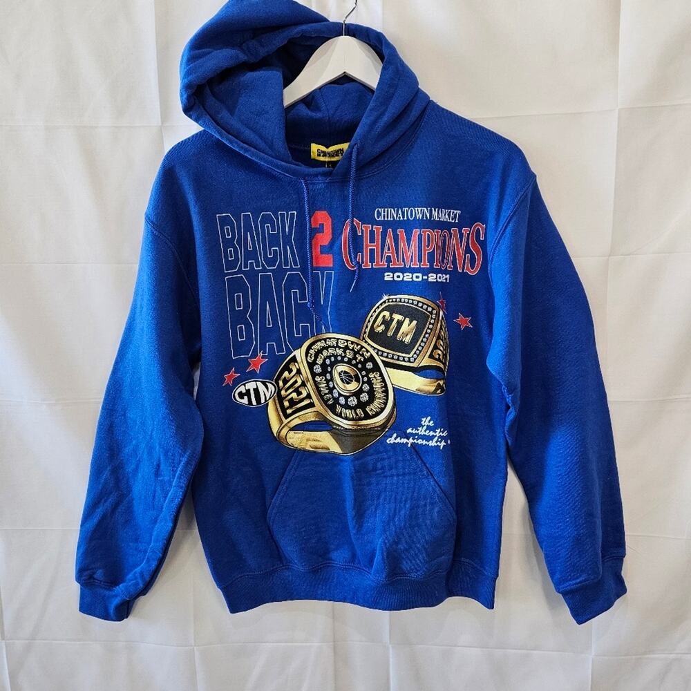 Chinatown Market Sweatshirt Champions Blue Pullover Small